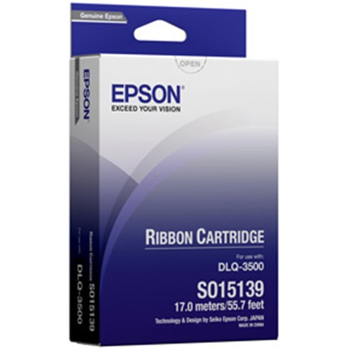 Epson DLQ-3000, DLQ3000+, DLQ-3500 Black Ribbon Cartridge 