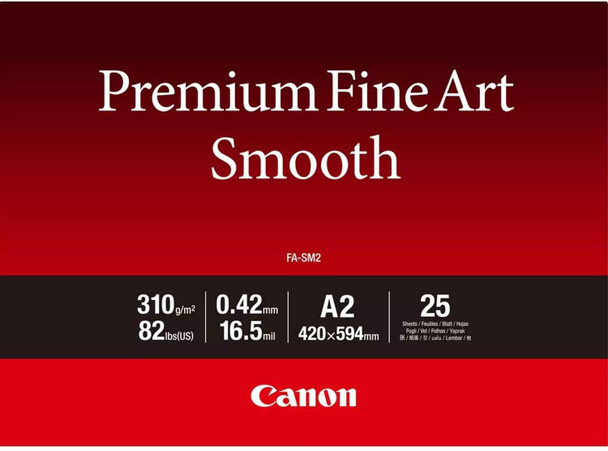 CANON FASM2A2 25 SHEETS PREMIUM FINE ART SMOOTH A2