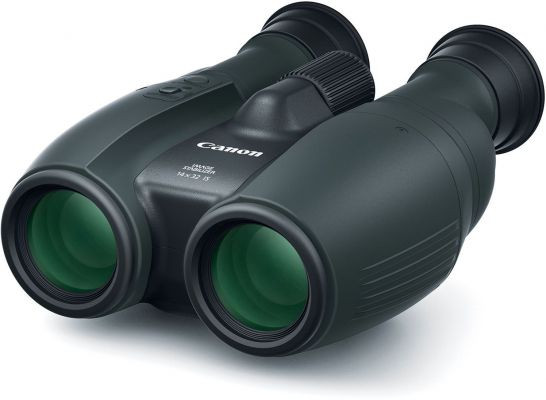 CANON 14X32IS BINOCULARS PREMIUM COMPACT 14X MAG PWRD IS SOFTCASE STRAP LENS CAP