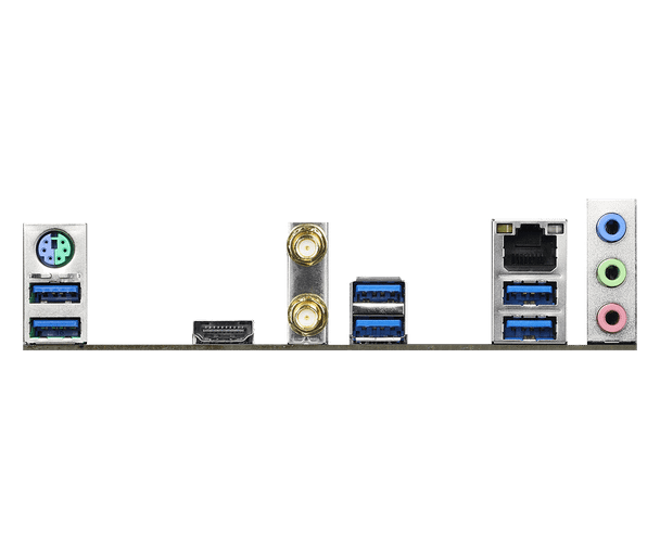 AMD B550; 4 DDR4 DIMM; PCIe 4.0 x16, PCIe 3.0 x16, 2 PCIe 3.0 x1, M.2 WiFi Key E; 4 SATA3, Hyper M.2 (PCIe); 8 USB 3.2 Gen1; Graphics: HDMI