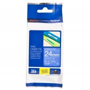 24MM WHITE ON BLUE TZ TAPE