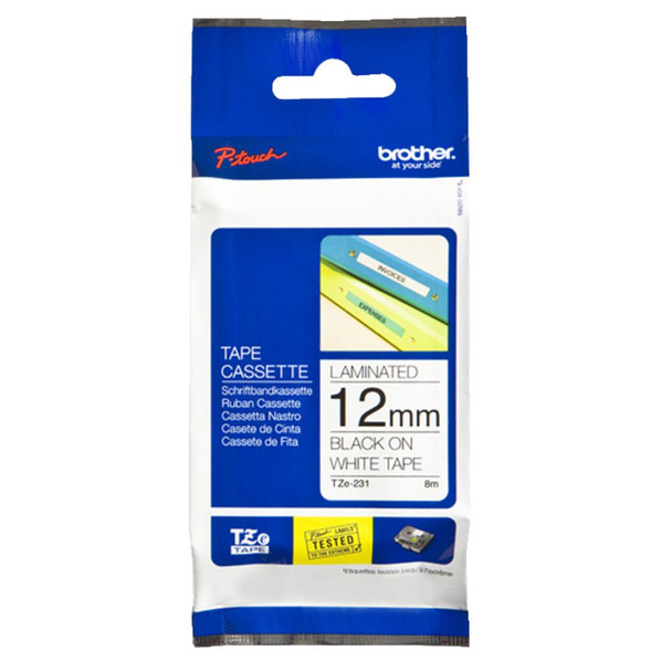 12MM BLACK ON CLEAR TZE TAPE MEGAPACK (25 PACK)