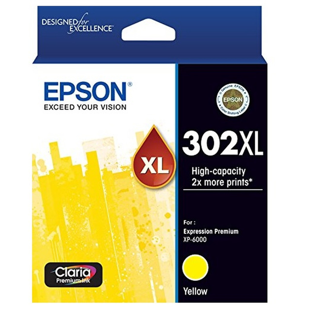 EPSON 302XL YELLOW INK CLARIA PREMIUM FOR EXPRESSION PREMIUM XP-6000