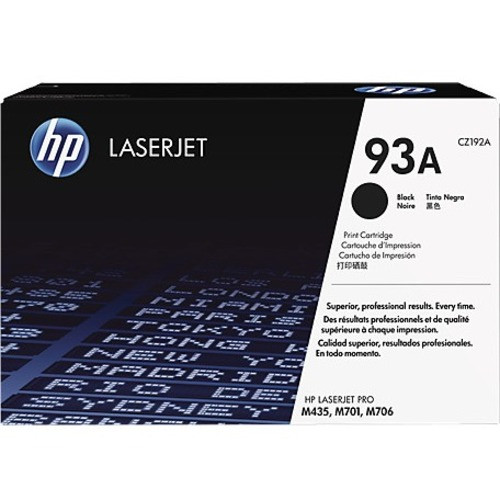 HP 93A Original Toner Cartridge - Black - Laser - 12000 Pages CZ192A