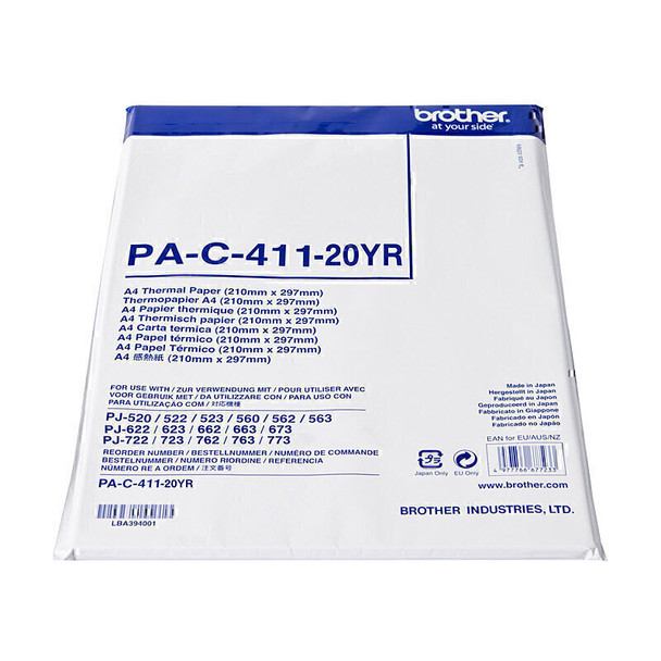 Brother Thermal Paper A4 POCKETJET 100PK Archival 20year life