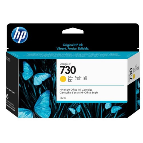 HP 730 DesignJet Ink Cartridge for T1700 Printer Series, 130mL, Yellow