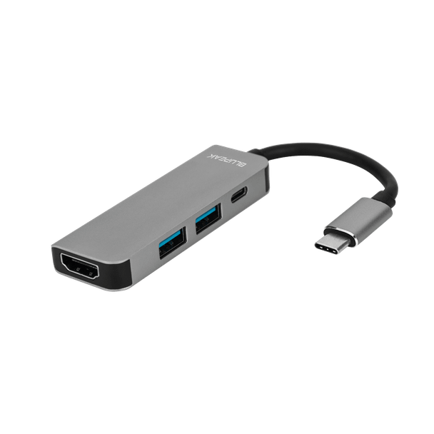 BLUPEAK USB-C MULTI-PORT HUB, 4K HDMI(1), USB3.0(2), USB-C(1), PD, 2YR WTY