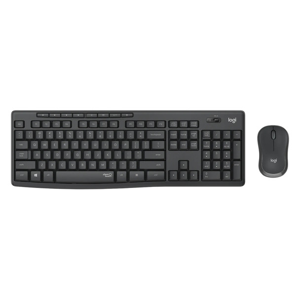 Logitech MK295 Silent Wireless Keyboard & Mouse Combo Black - USB Wireless