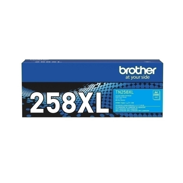 Brother TN258XLC Cyan High Capacity Toner  2,300 pages