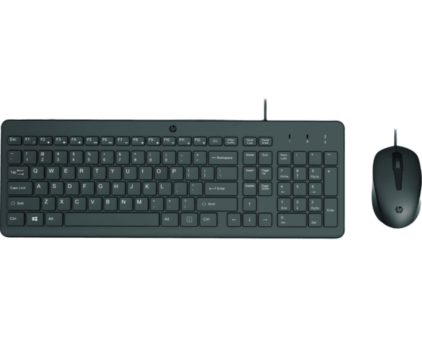 HP 150 Wired Mouse and Keyboard Black 