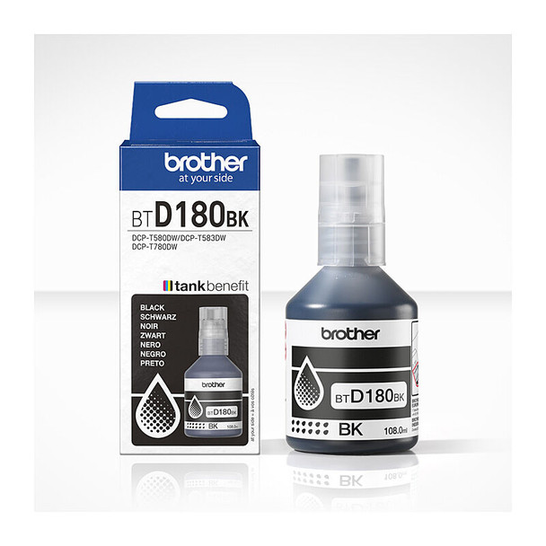 Brother BTD180BK Black Ink bottle for Refillable Inkjet DCP-T580DW