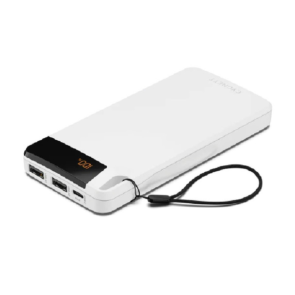 Cygnett ChargeUp Boost 4th Gen 10K mAh Power Bank-White(CY4748PBCHE)Triple Port(Dual USB-A 15W+1xUSB-C 15W)