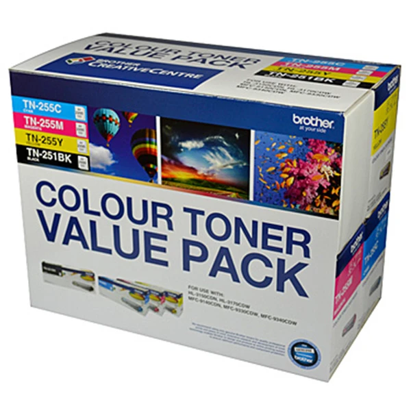 BROTHER TN-251/255VP - 251 BLACK & 255 C/M/Y Value Pack