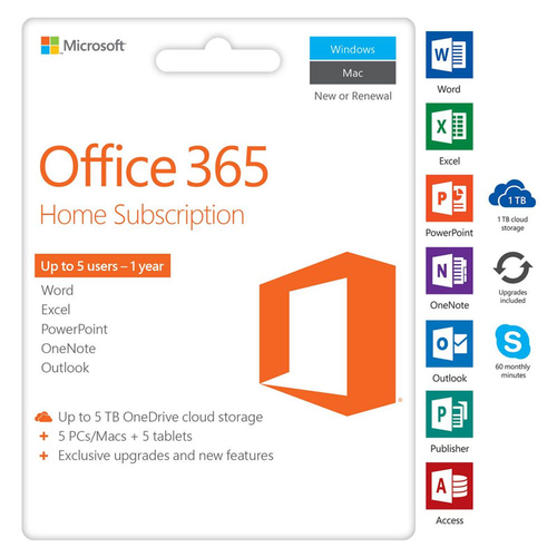 Office 365 Home 1 Year Subscription Electronic Download - Technotronics