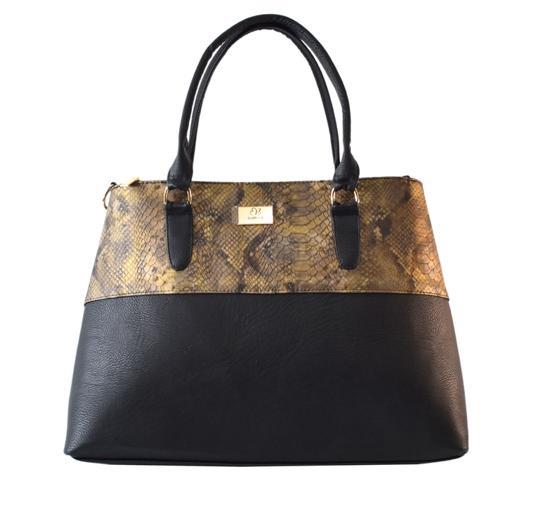 bolso triple compartimento para mujer dibella color víbora modelo aura
