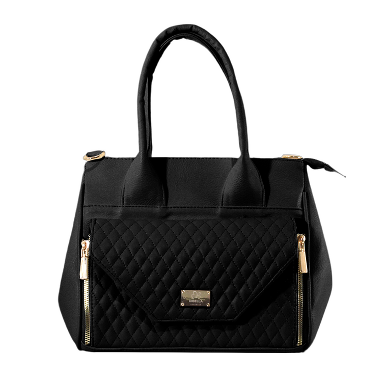 bolso casual abollonado para mujer dibella color negro modelo eileen