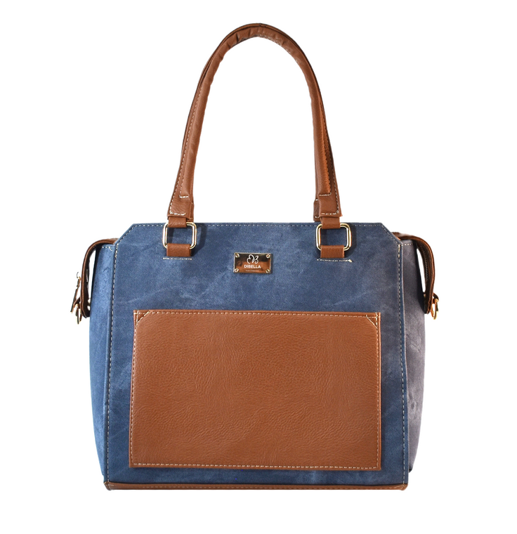 Bolso Casual para mujer dibella color Denim Camel modelo Deka