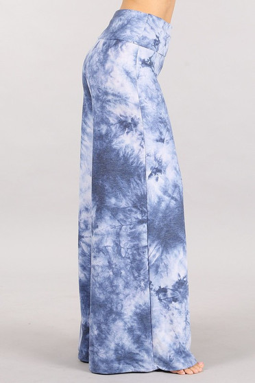 Tie Dye Palazzo Pants (Blue) 