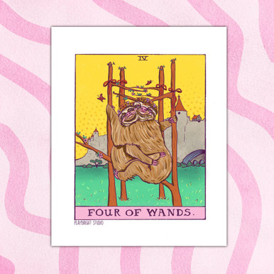 Four of Wands - PlayBright Studio