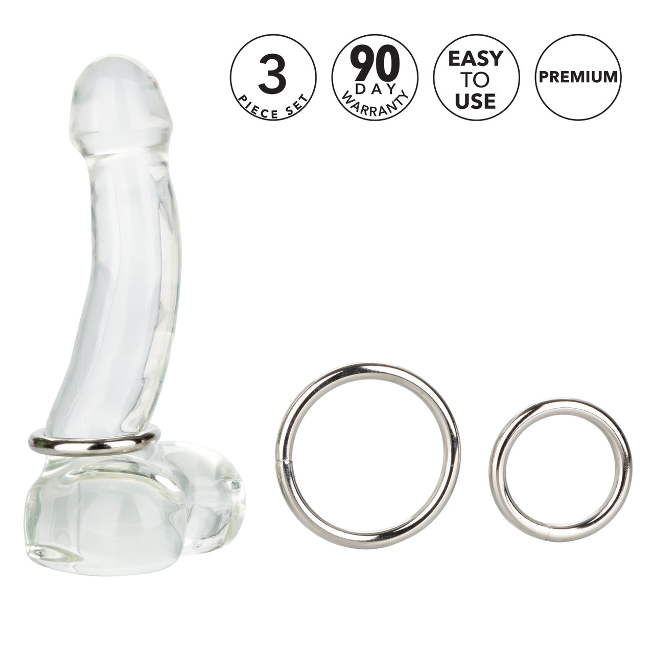 CalExotics Rubber Ring 3 Piece Set Anello Pene - Karisma Shop - Profumeria  Bigiotteria