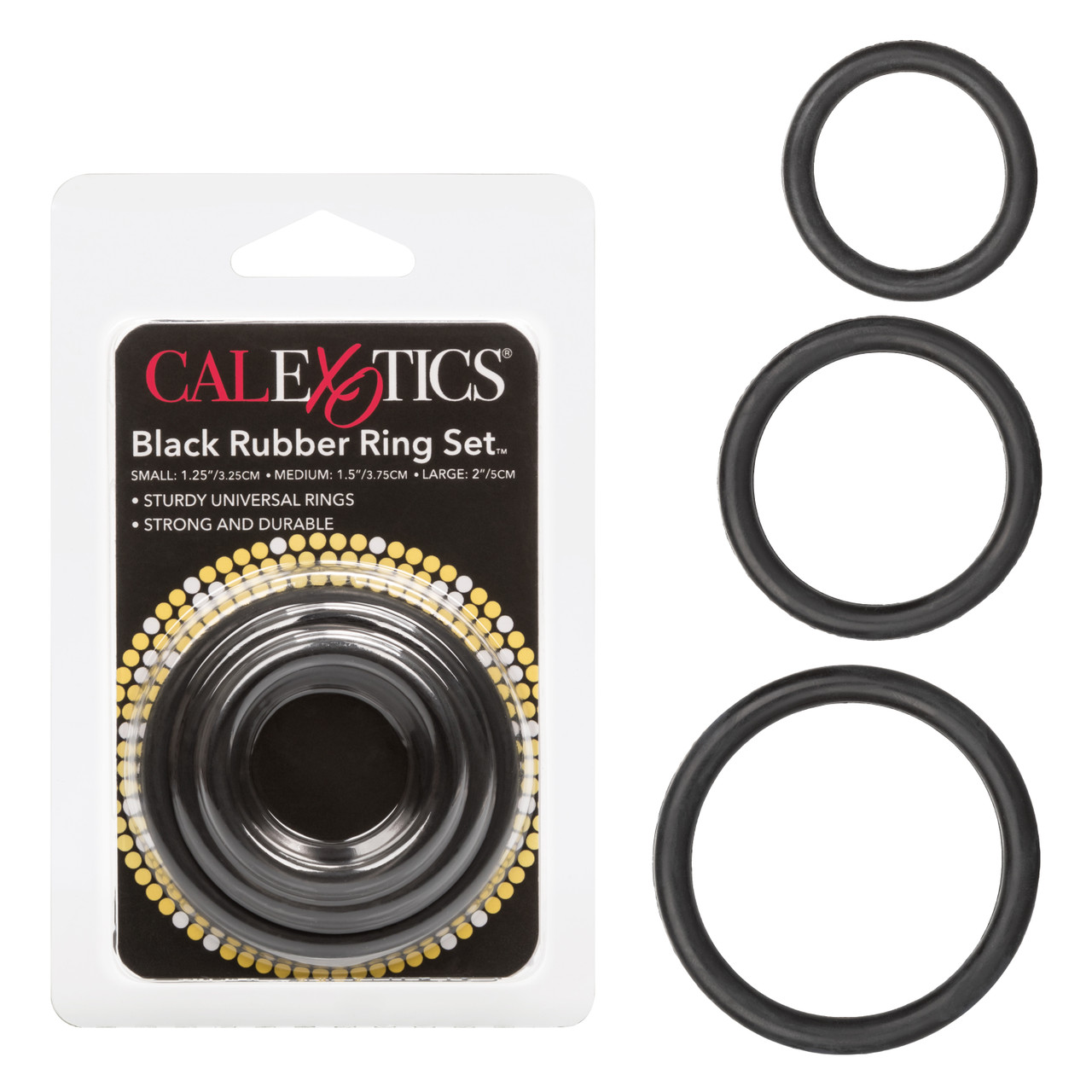 CalExotics - Piece Ring™ Black SE-1407-03-2 3 Set Rubber