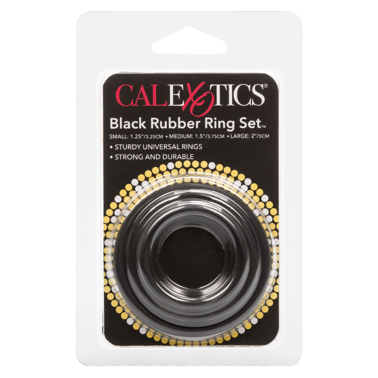 SE-1407-03-2 CalExotics Rubber Black Piece Ring™ - 3 Set