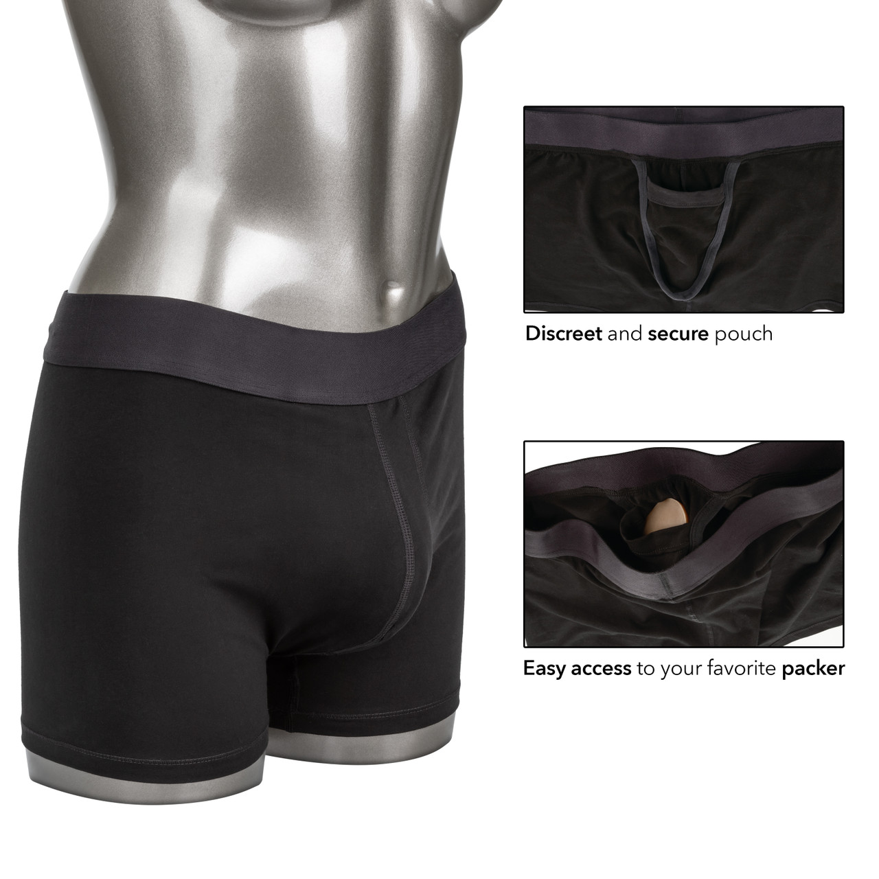 SE-1576-70-3 CalExotics Packer Gear™ Boxer Brief with Packing Pouch -  2XL/3XL