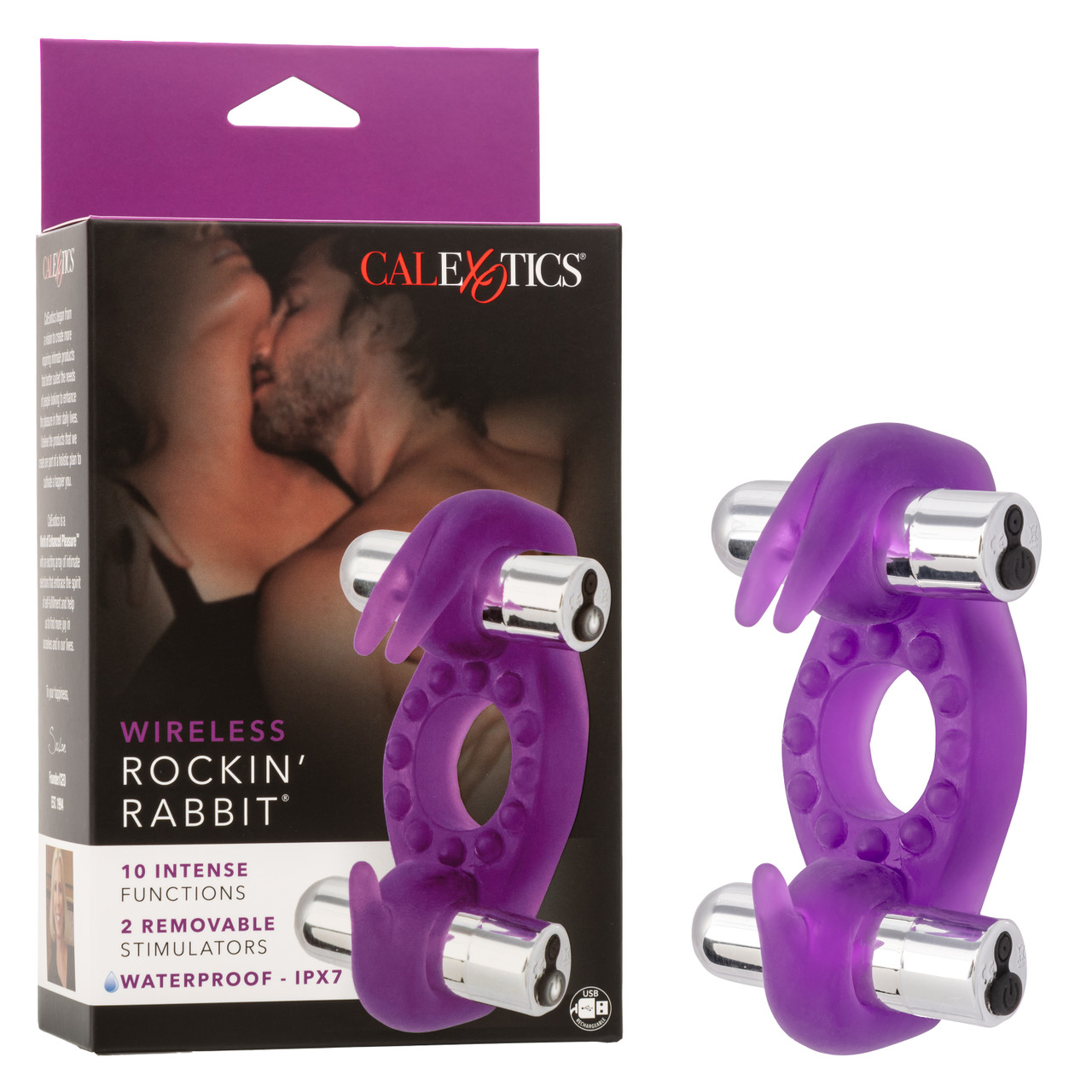 sex toy lush Elite Rotating Rabbit Vibrator - Purple - Romantic Depot main image 1