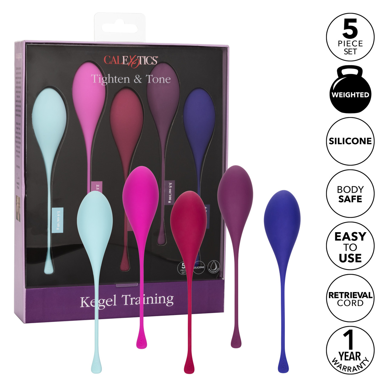 SE-1280-50-3 CalExotics Kegel Set 5-Piece Training