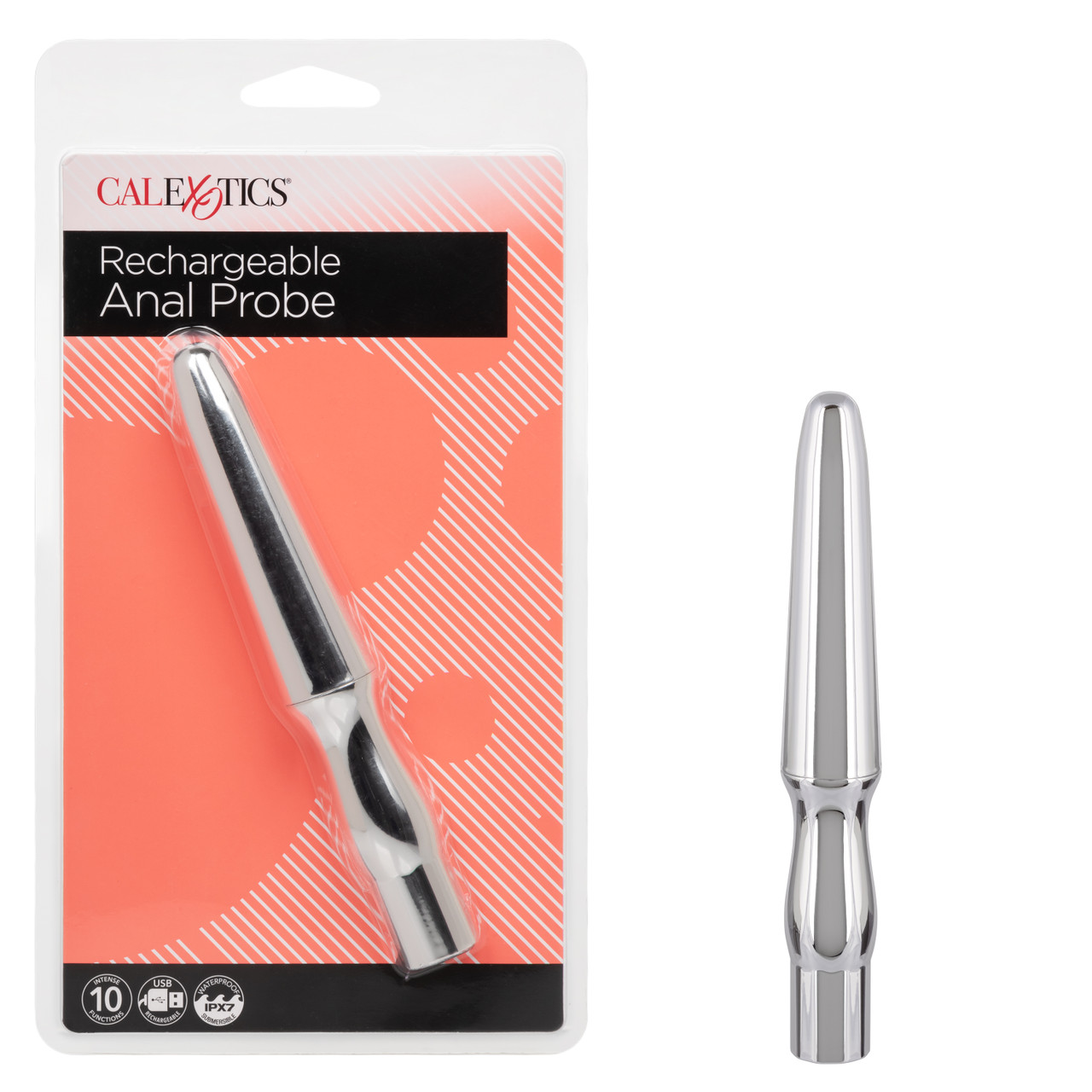 SE-0524-20-2 Rechargeable Anal Probe - Silver