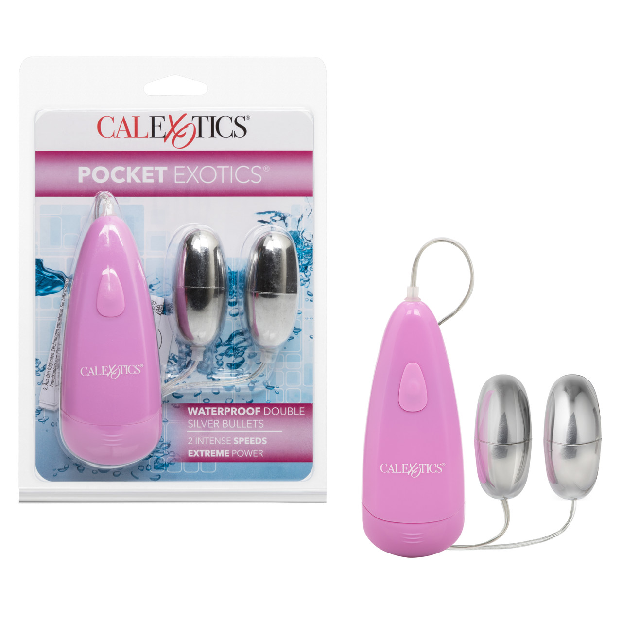 SE-1140-20-2 Pocket Exotics Waterproof Double Silver Bullets