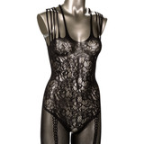 Scandal® Plus Size Strappy Lace Body Suit