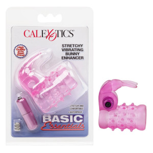 Basic Essentials® Stretchy Vibrating Bunny Enhancer