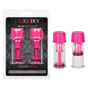 Nipple Play® Vacuum Twist Suckers - Pink