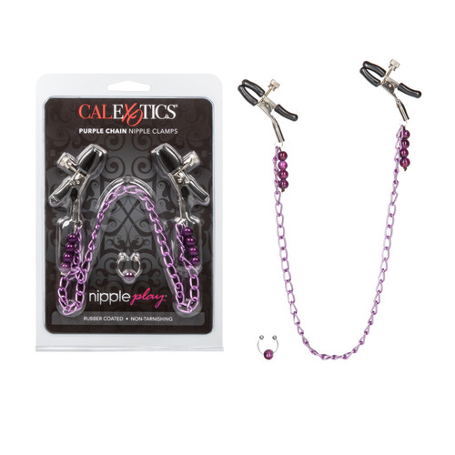 Nipple Play® Purple Chain Nipple Clamps