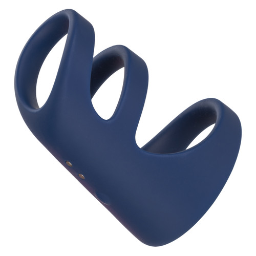Cal Exotics Silicone Rechargeable Triple Clit Flicker Vibrating Cock Ring