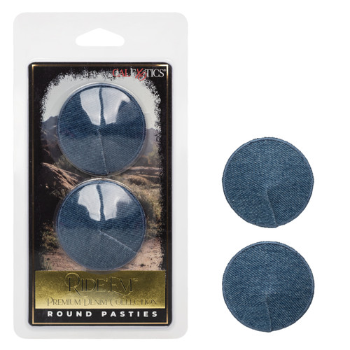 Ride 'em™ Premium Denim Collection Round Pasties