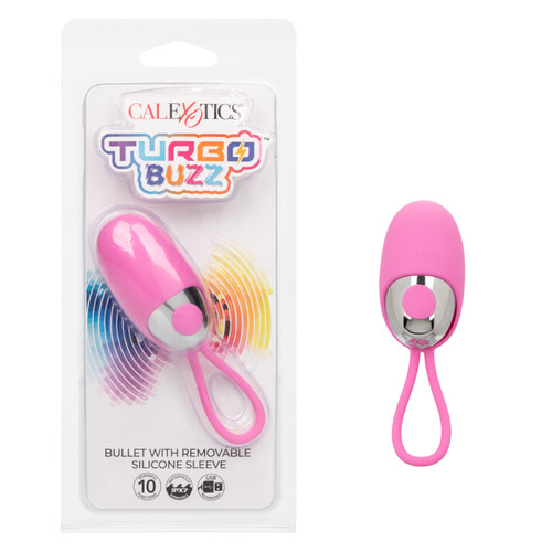 Turbo Buzz™ Bullet with Removable Silicone Sleeve - Pink