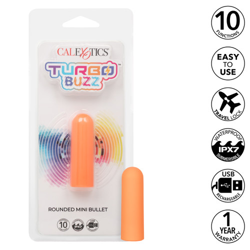 SE-0061-41-2 Turbo Buzz™ Rounded Mini Bullet - Orange