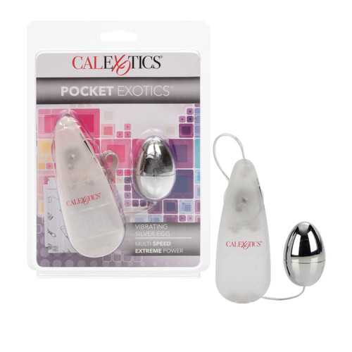 Pocket Exotics® Vibrating Silver Egg