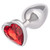 Jewel Small Ruby Heart Plug