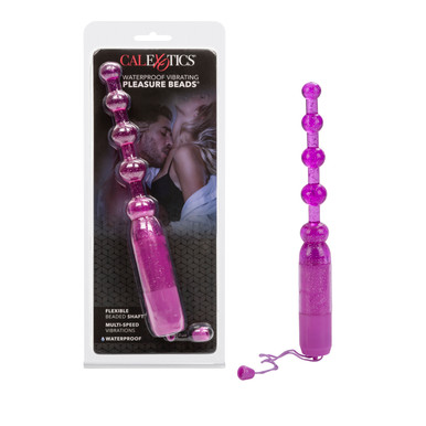 Waterproof Vibrating Pleasure Beads Purple — Anal Beads