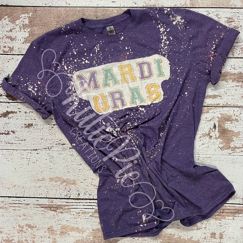 Mardi Gras Letters Tee