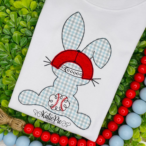 Baseball Bunny Tee Embroidery