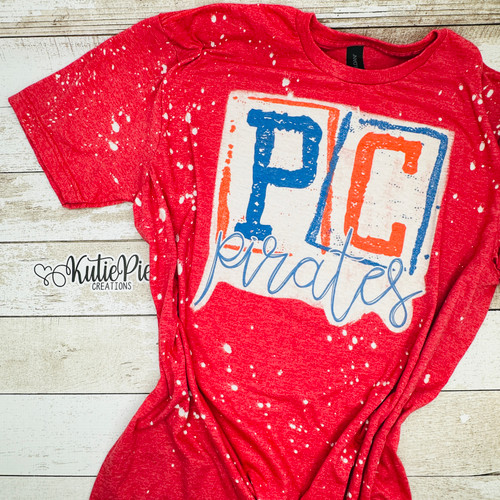 Red PC Pirates Tee