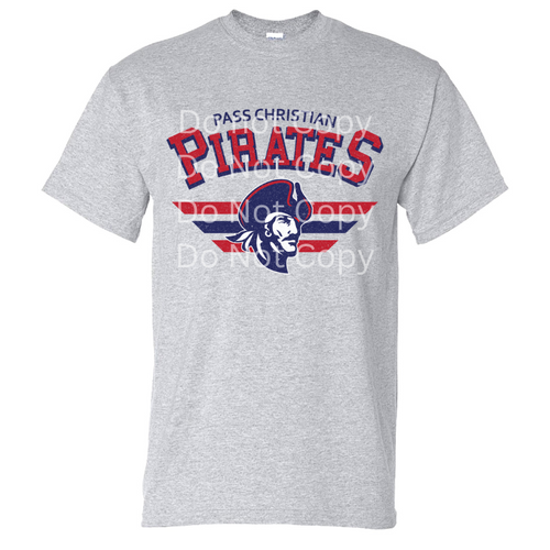 PC Pirates Vintage Grey Tee PC Pirates Vintage Grey Tee