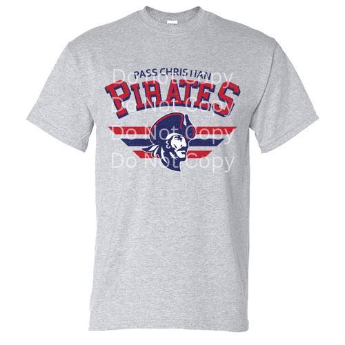 PC Pirates Vintage Grey Tee