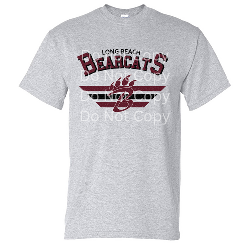 LB Bearcats Vintage Grey Tee