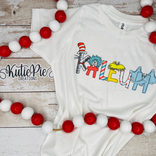 Sublimation Seuss Inspired Name T-shirt