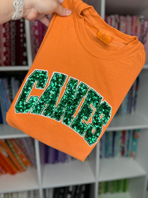Canes Sparkle Sequin Spirit Tee